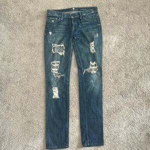 7 For All Mankind Distressed Women Jeans